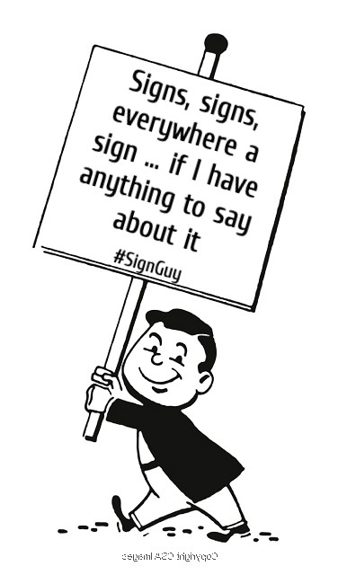 Guy with a sign